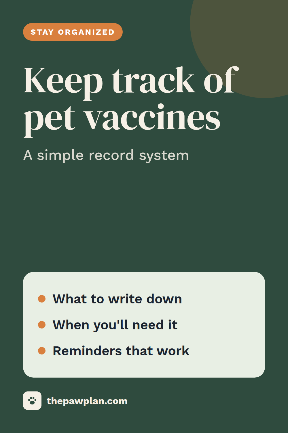 How to keep track of your pet's vaccines and vet records